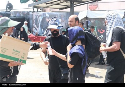 خدمات‌رسانی قرارگاه شهید حاجی‌زاده قزوین در مرز مهران
