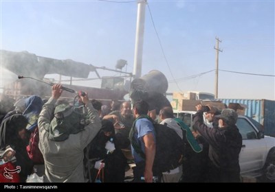 خدمات‌رسانی قرارگاه شهید حاجی‌زاده قزوین در مرز مهران