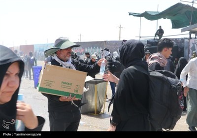 خدمات‌رسانی قرارگاه شهید حاجی‌زاده قزوین در مرز مهران
