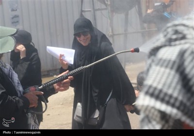 خدمات‌رسانی قرارگاه شهید حاجی‌زاده قزوین در مرز مهران