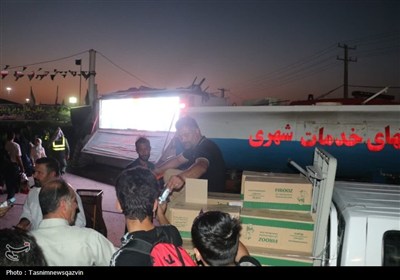 خدمات‌رسانی قرارگاه شهید حاجی‌زاده قزوین در مرز مهران