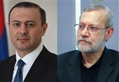 أمین مجلس الأمن القومی الأرمنی یجری اتصالاً هاتفیاً مع لاریجانی