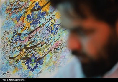 تلفیق رنگ‌های بهشتی در تابلوهای هنرمند مشهدی