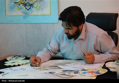 تلفیق رنگ‌های بهشتی در تابلوهای&#160; شاگرد استاد فرشچیان