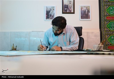 تلفیق رنگ‌های بهشتی در تابلوهای&#160; شاگرد استاد فرشچیان