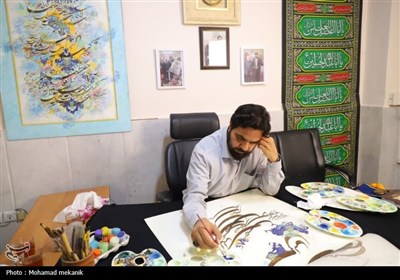 تلفیق رنگ‌های بهشتی در تابلوهای&#160; شاگرد استاد فرشچیان