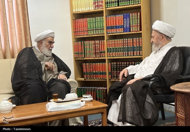 دیدار رئیس دفتر مقام معظم رهبری با آیت‌الله سبحانی