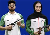 تیراندازی قهرمانی آسیا| مدال نقره برای تیم تپانچه 10 متر میکس نوجوانان