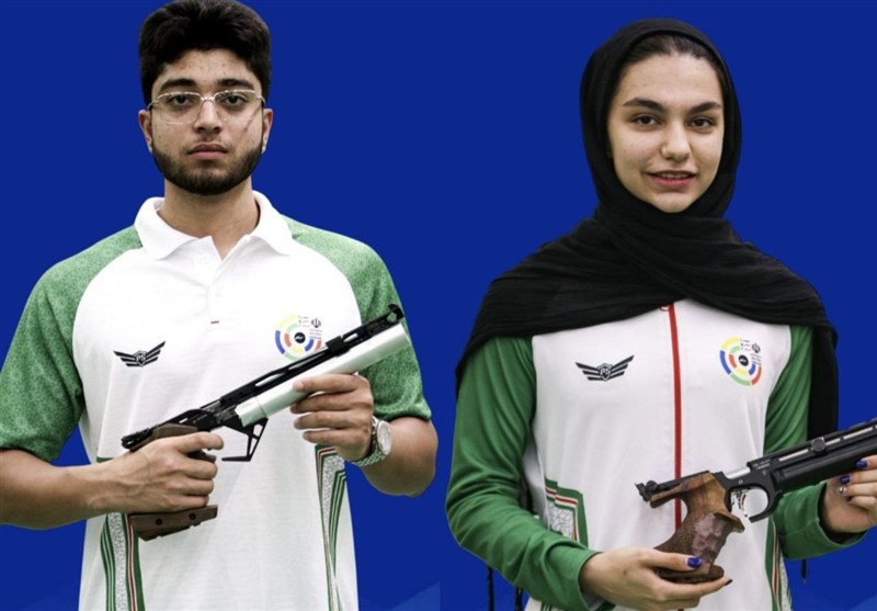 تیراندازی قهرمانی آسیا | مدال نقره برای تیم تپانچه 10 متر میکس نوجوانان