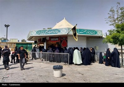 خدمترسانی به زائران حرم حضرت معصومه(س)