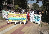 ترویج ورزش همگانی با برگزاری همایش پیاده‌روی در بیجار