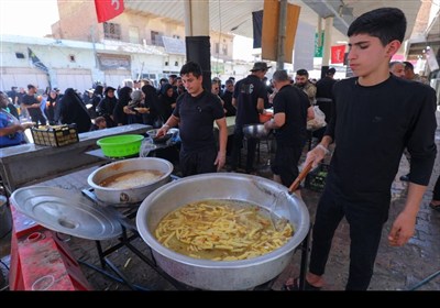 خدمت عاشقانه در آشپزخانه موکب