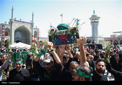 حرم حضرت معصومه(س) در سوگ پیامبر اکرم(ص) و امام حسن(ع)