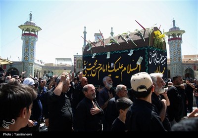حرم حضرت معصومه(س) در سوگ پیامبر اکرم(ص) و امام حسن(ع)