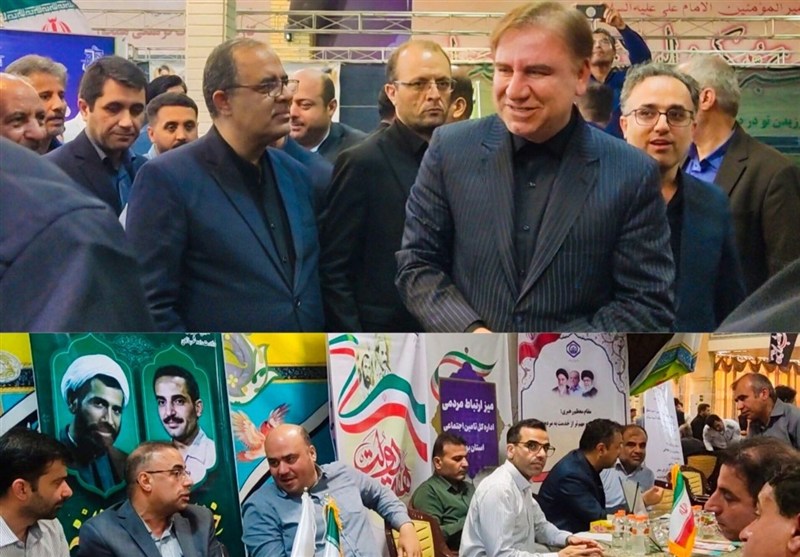 برپایی میز خدمت 42 دستگاه اجرایی استان بوشهر در مصلای جمعه
