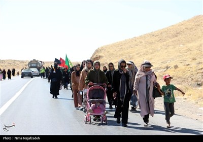 زائران رضوی در جاده امام رضا (ع)