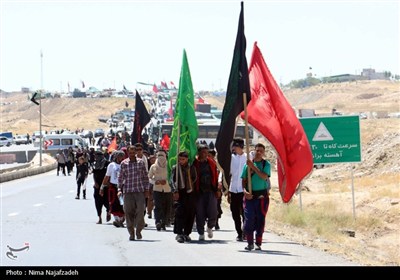 زائران رضوی در جاده امام رضا (ع)