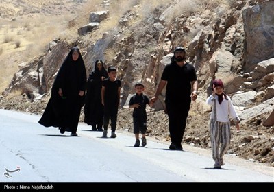 زائران رضوی در جاده امام رضا (ع)