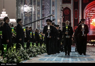 آیین خطبه خوانی شب شهادت امام رضا(ع) در حرم مطهر رضوی