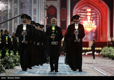 آیین خطبه خوانی شب شهادت امام رضا(ع) در حرم مطهر رضوی