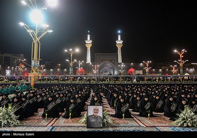 آیین خطبه خوانی شب شهادت امام رضا(ع) در حرم مطهر رضوی