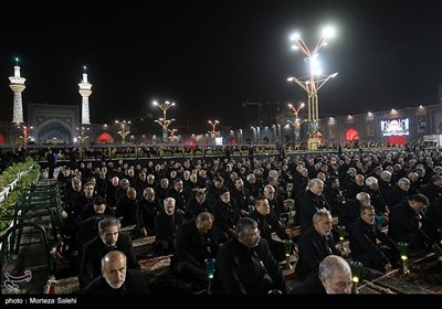 آیین خطبه خوانی شب شهادت امام رضا(ع) در حرم مطهر رضوی
