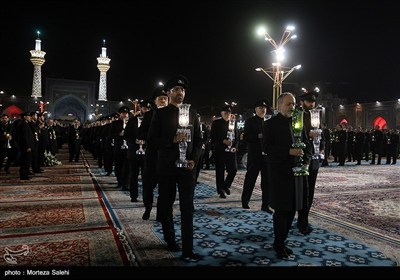 آیین خطبه خوانی شب شهادت امام رضا(ع) در حرم مطهر رضوی