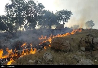 کوه شره در آتش