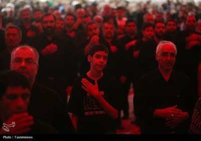 عزاداری زائران حرم خواهر خورشید هشتم در سوگ امام رئوف