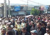 تشییع پیکر «حسن تولی» شهید مدافع امنیت در گالیکش