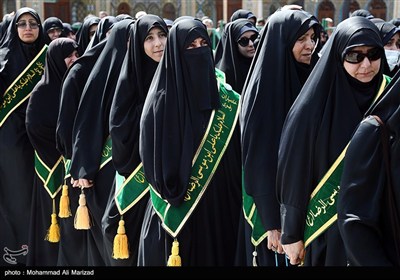 دسته عزاداری خادمان حرم حضرت معصومه (س) به مناسبت شهادت امام رضا(ع)