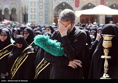 دسته عزاداری خادمان حرم حضرت معصومه (س) به مناسبت شهادت امام رضا(ع)