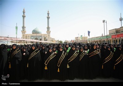 دسته عزای خادمان کریمه اهل بیت(س) در روز شهادت امام رضا(ع)