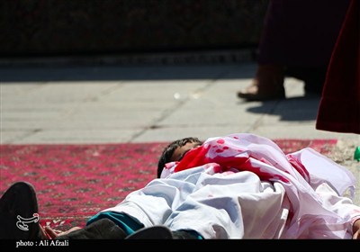 طنین شیپور تعزیه در آستان مقدس ابناء موسی بن جعفر(ع)