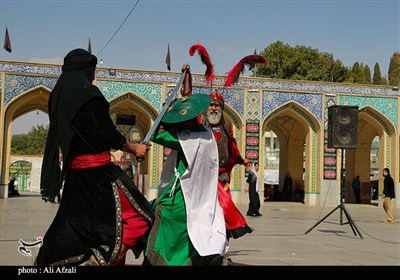 طنین شیپور تعزیه در آستان مقدس ابناء موسی بن جعفر(ع)