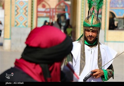 طنین شیپور تعزیه در آستان مقدس ابناء موسی بن جعفر(ع)