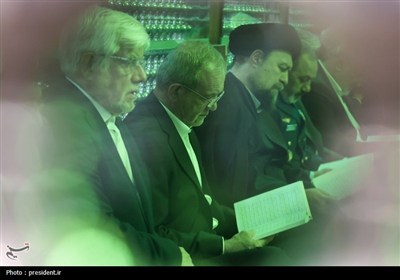 تجدید میثاق رئیس جمهور و اعضای هیئت دولت چهاردهم با آرمان‌های امام راحل
