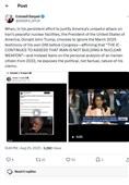 Багаи: цитирование Трампом анализа гражданина демонстрирует политический характер его заявлений