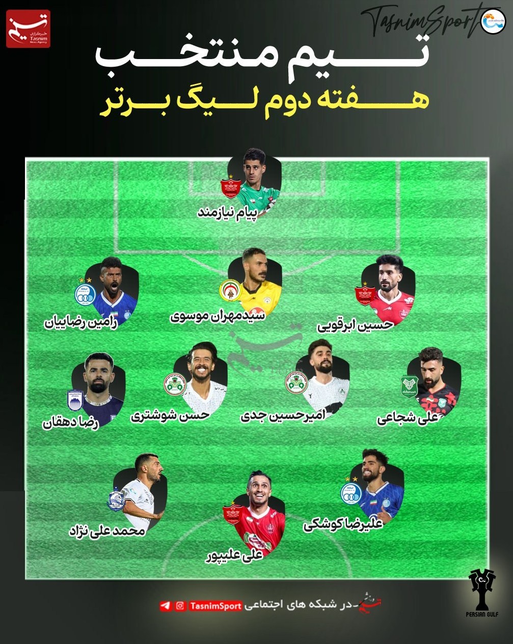 3 پرسپولیسی و 2 استقلالی در تیم منتخب هفته دوم لیگ برتر + عکس 2