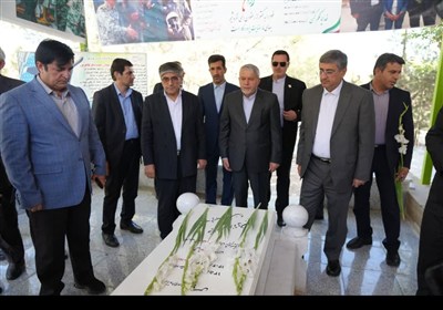 ادای احترام وزیر میراث‌فرهنگی، گردشگری و صنایع دستی به شهدای لرستان