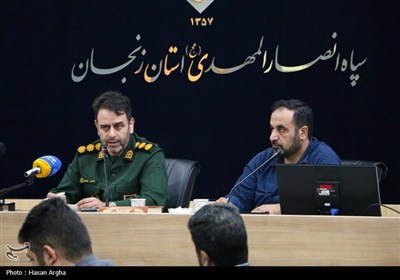 نشست خبری فرمانده سپاه انصار المهدی(عج) استان زنجان