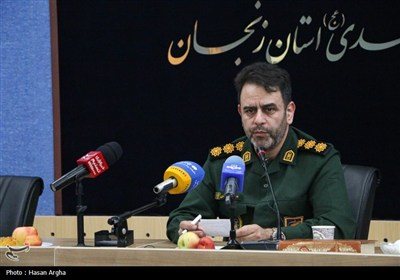 نشست خبری فرمانده سپاه انصار المهدی(عج) استان زنجان