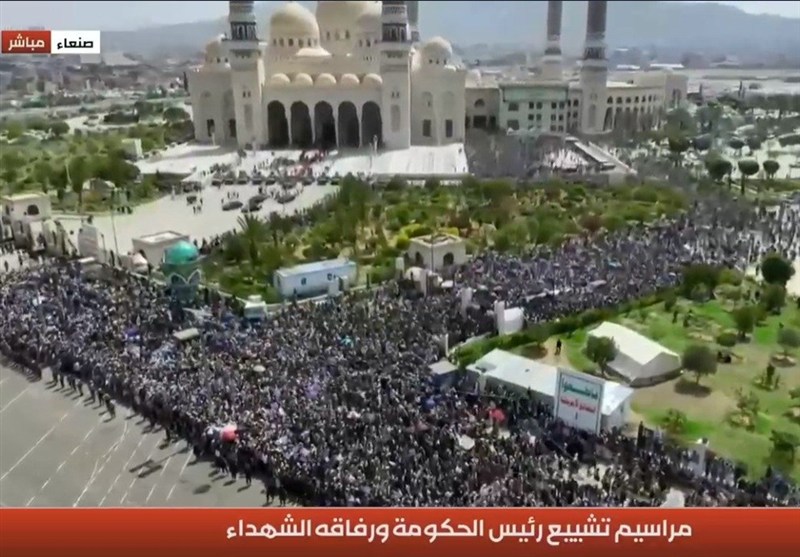 تشییع ملیونی مهیب فی صنعاء لرئیس الوزراء الرهوی ورفاقه