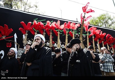 دسته عزاداری شهادت امام حسن عسکری (ع) با حضور آیت الله وحید خراسانی
