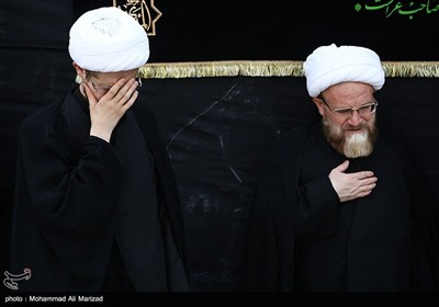 دسته عزاداری شهادت امام حسن عسکری (ع) با حضور آیت الله وحید خراسانی