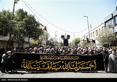 دسته عزاداری شهادت امام حسن عسکری (ع) با حضور آیت الله وحید خراسانی