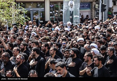 دسته عزاداری شهادت امام حسن عسکری (ع) با حضور آیت الله وحید خراسانی