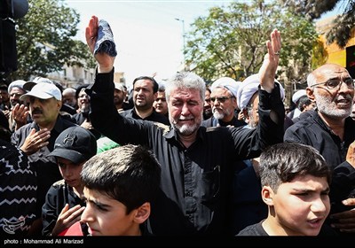 دسته عزاداری شهادت امام حسن عسکری (ع) با حضور آیت الله وحید خراسانی