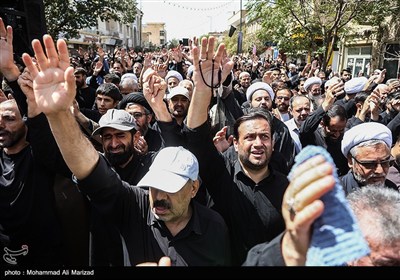 دسته عزاداری شهادت امام حسن عسکری (ع) با حضور آیت الله وحید خراسانی