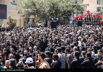 دسته عزاداری شهادت امام حسن عسکری (ع) با حضور آیت الله وحید خراسانی